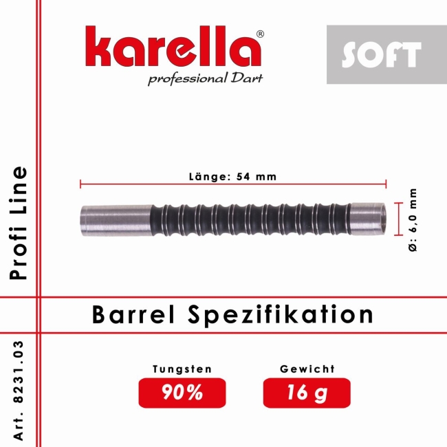 Karella PLS-03 Softdartbarrel 18 Gramm